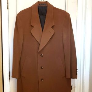 Mens rich tan overcoat